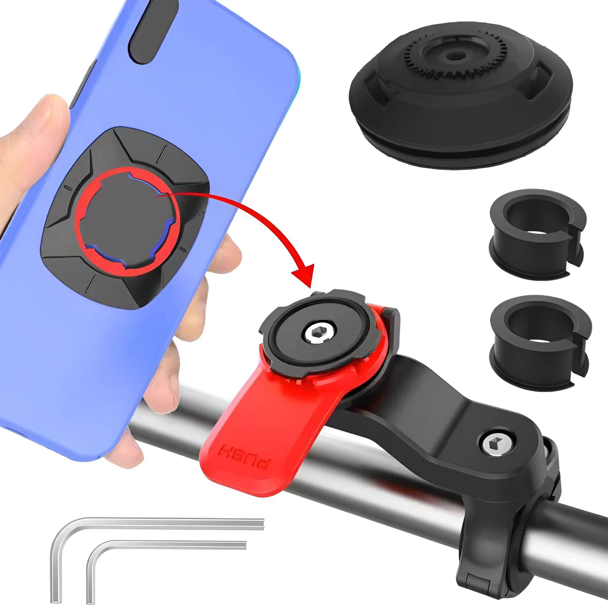 Anti-Shake Motorcycle Phone Mount with Vibration Dampener