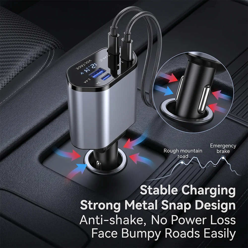 Chargeur allume-cigare multi-ports haute puissance