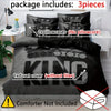 Grey and Black King Size Duvet Cover Set with Pillowcases