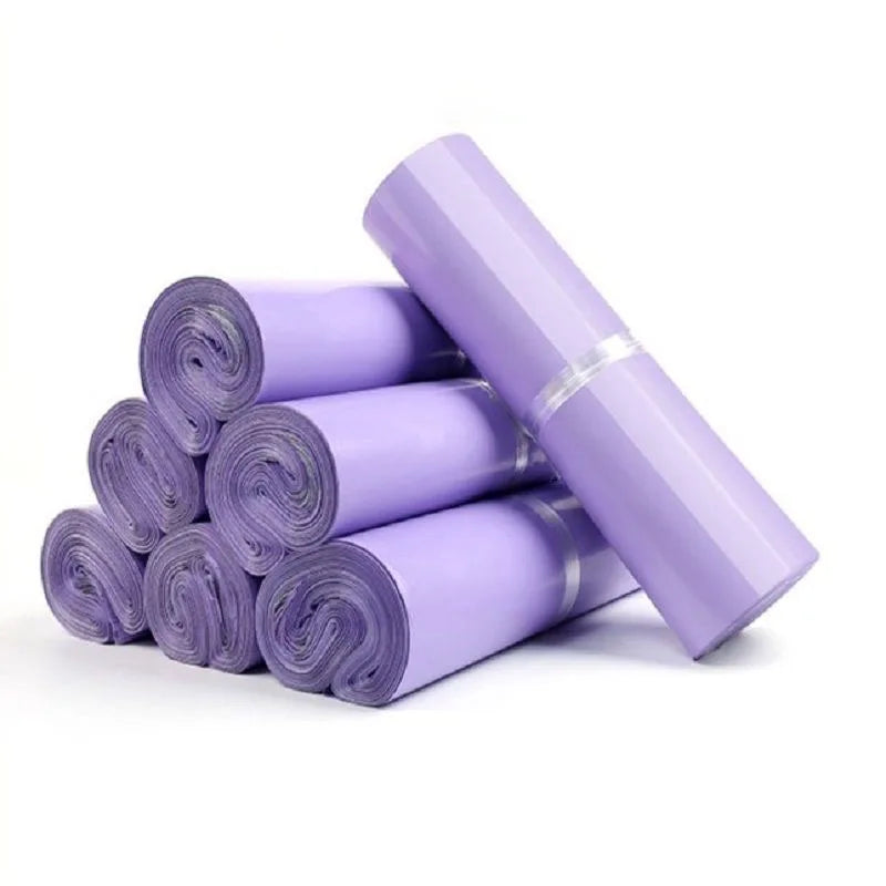 Purple Poly Mailer Envelopes with Self-Seal Adhesive (Set of 100)
