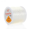 Roll of clear elastic cord labeled Crystal Tec for jewelry making and beading