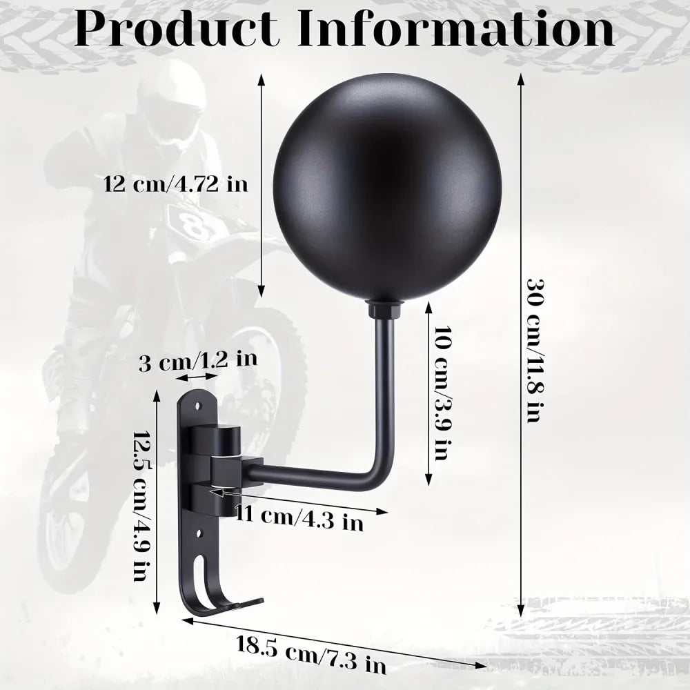 180° Rotatable Helmet Holder with Wall-Mounted Claw Hook