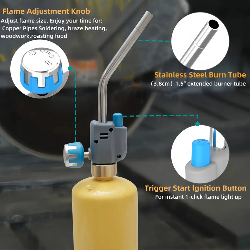 Adjustable Propane Torch with Piezo Igniter