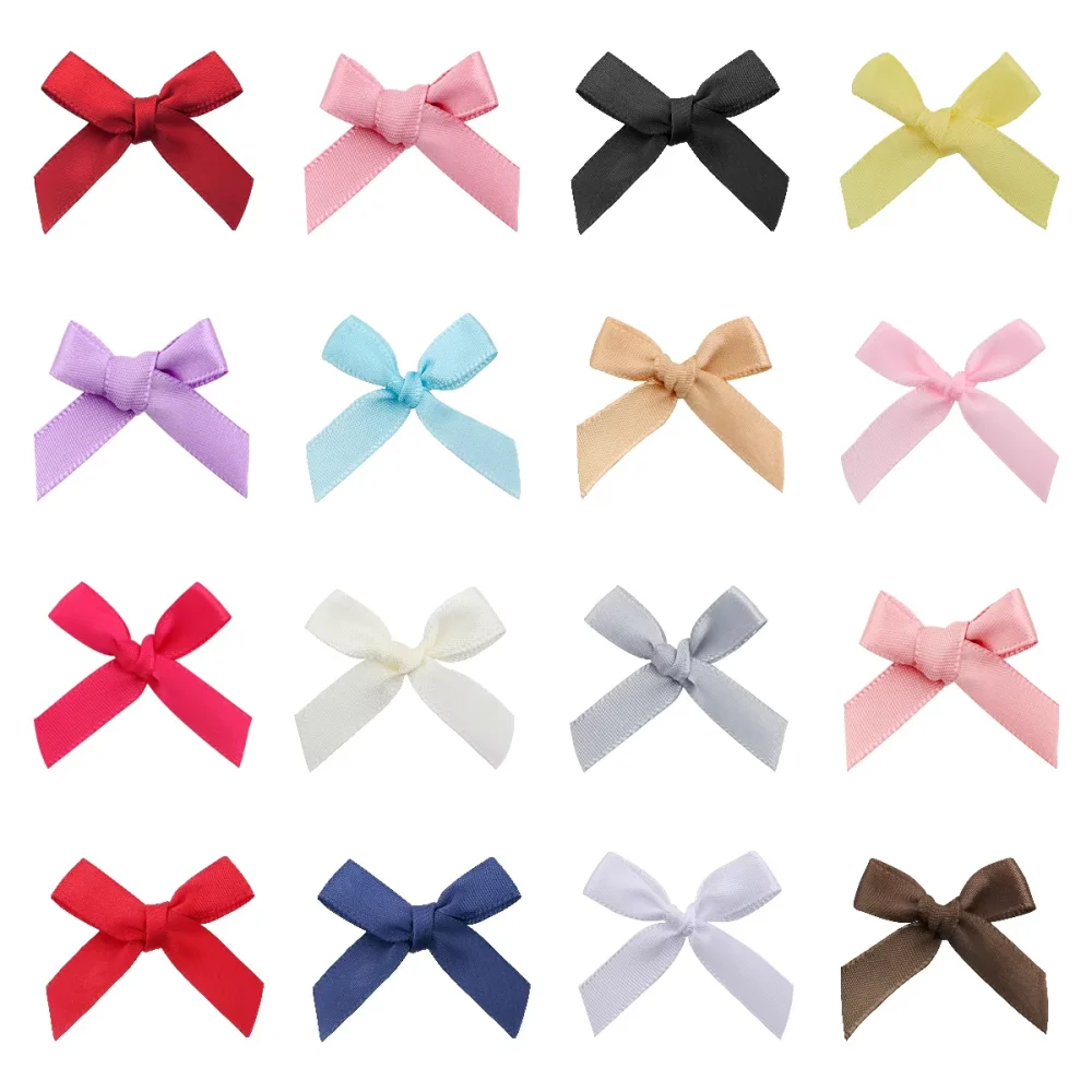Satin Ribbon Bows for Crafts and DIY Projects (50-Pack)