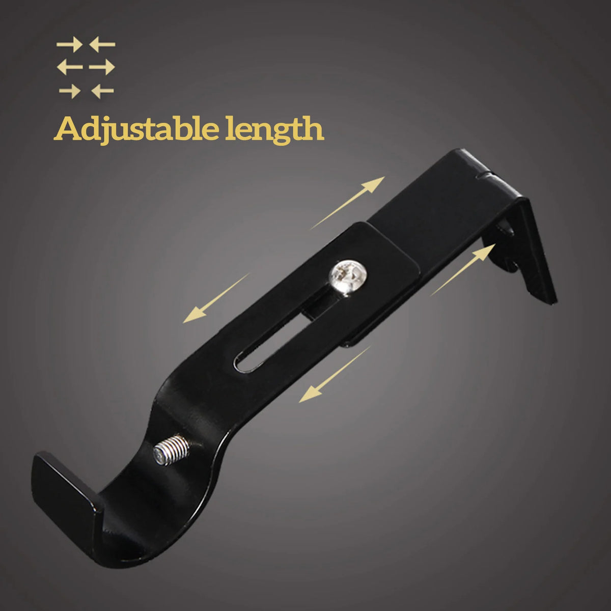 Adjustable Wall-Mounted Curtain Rod Brackets (Set of 2)