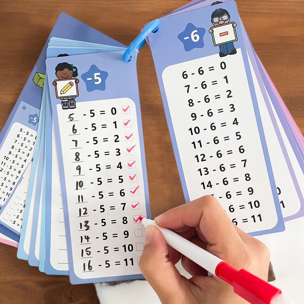 Self-Check Multiplication Flash Cards with Pens