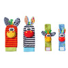 Soft Plush Baby Rattle Wrist and Foot Socks Set for Newborns