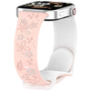 Two-Tone Floral Silicone Watch Strap for Redmi Smartwatches