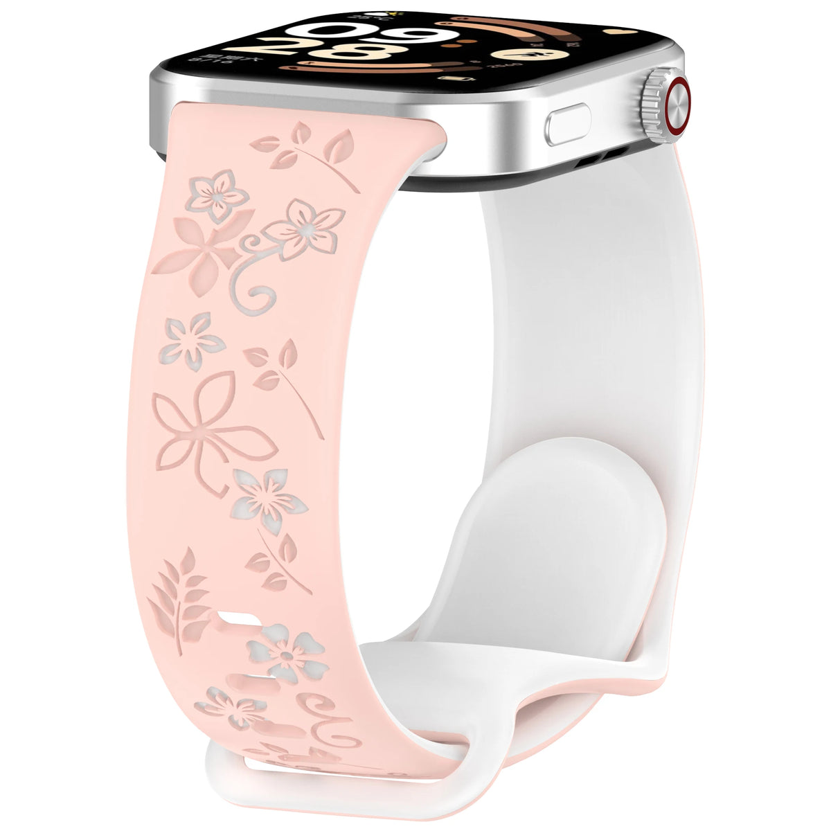 Two-Tone Floral Silicone Watch Strap for Redmi Smartwatches