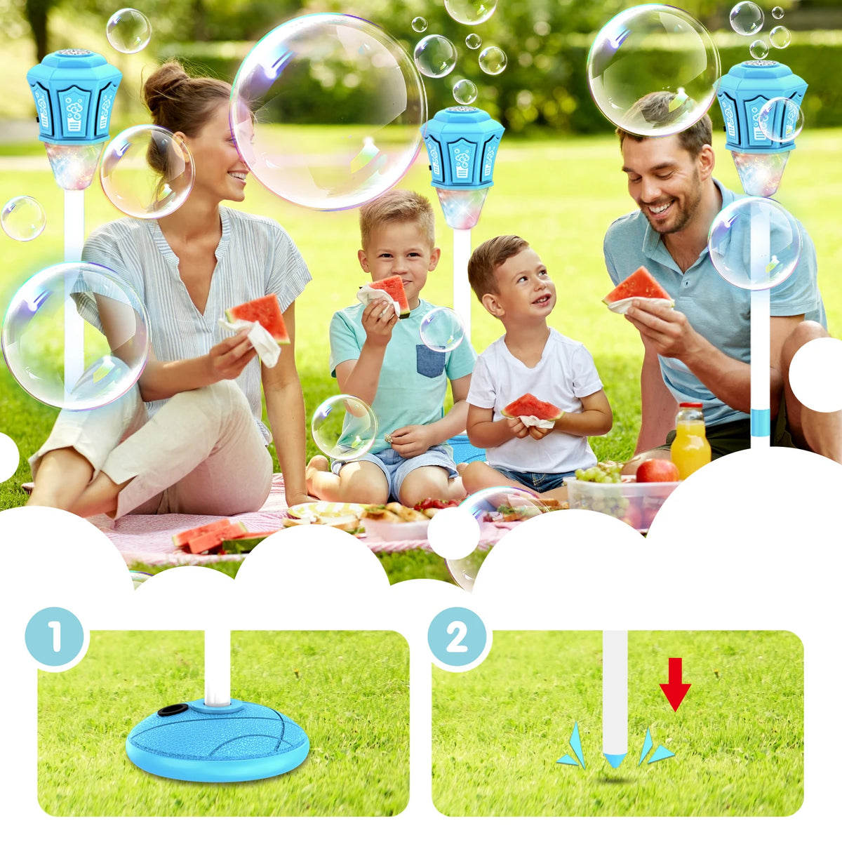 Stand Bubble Machine with Lights & Music for Outdoor Events