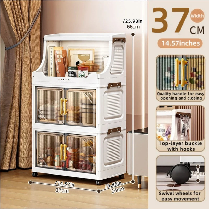 Foldable Double-Door Storage Cabinet