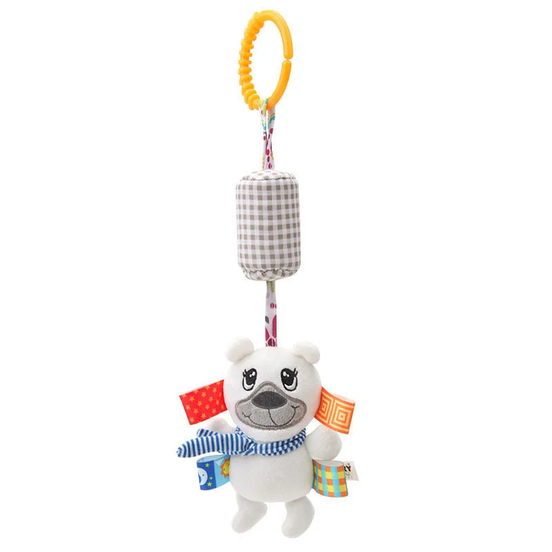Musical Plush Animal Rattle & Teether Toy for Babies
