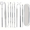 A collection of premium stainless steel dental care tools for oral hygiene, including various probes and instruments.
