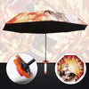 Folding umbrella featuring a Demon Slayer Kokushibo Katana design on the canopy.