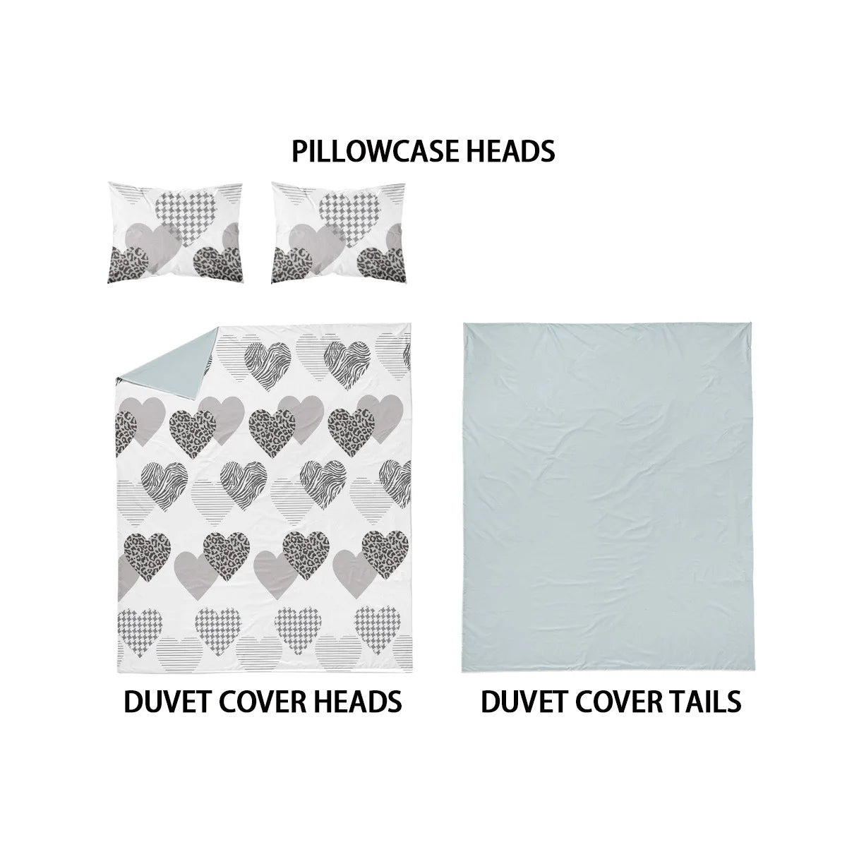3-Piece Microfiber Comforter Set with Duvet Cover and Pillowcases