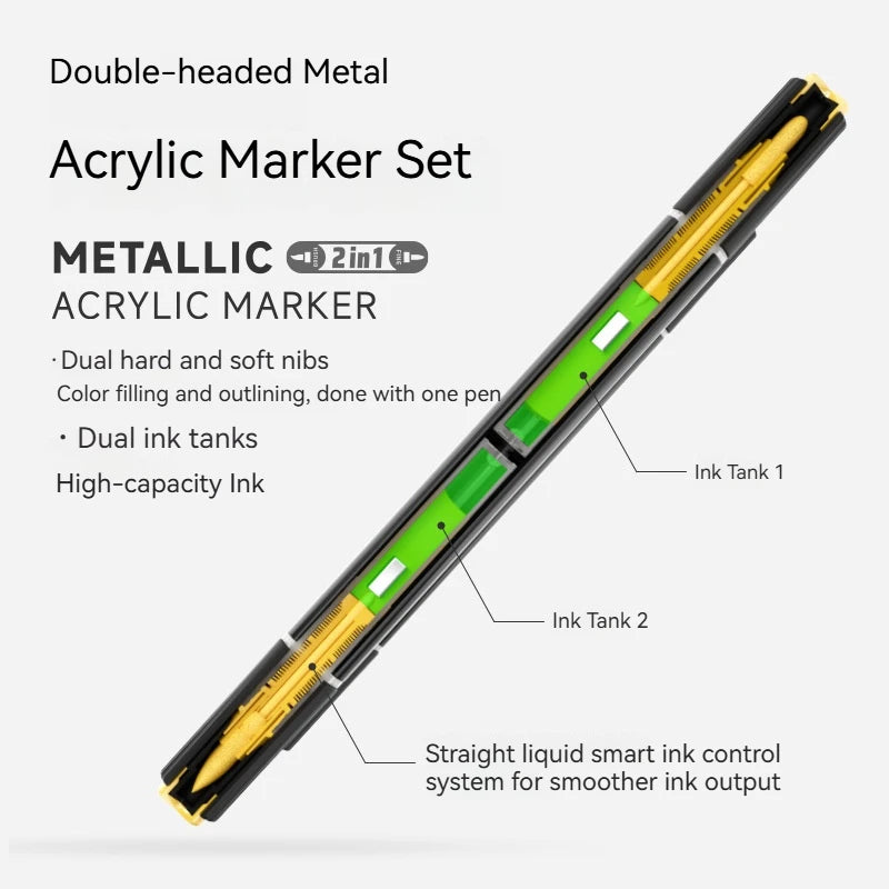 Dual-Tip Acrylic Paint Marker Set