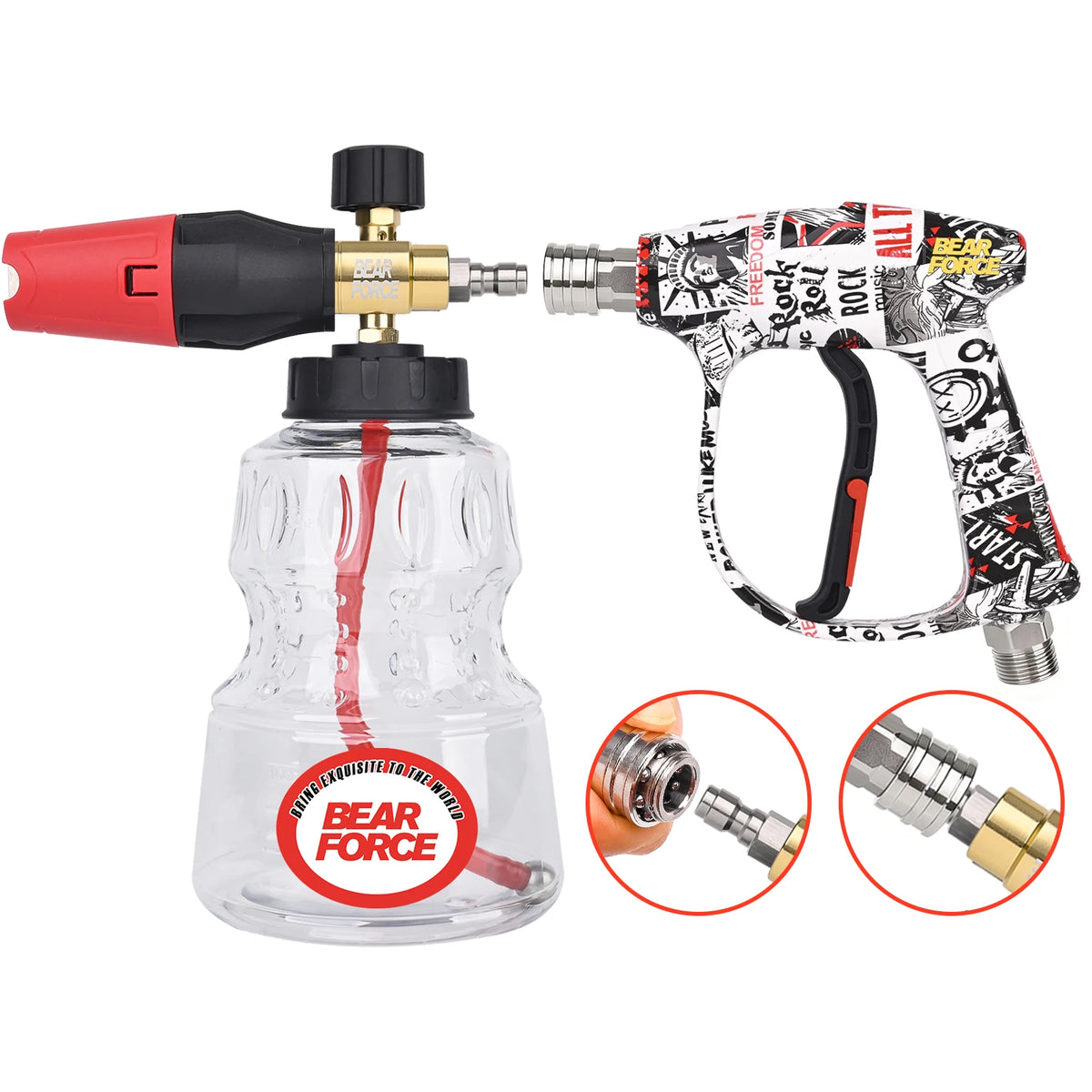 Pressure Washer Short Spray Gun with Snow Foam Lance Set