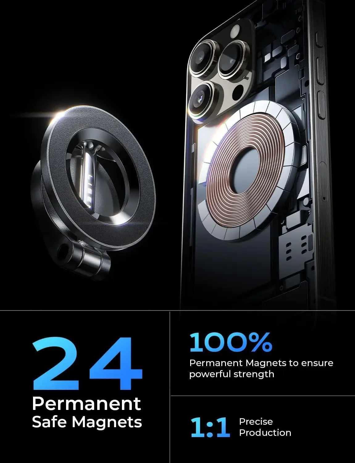 Magnetic Car Mount with 360° Rotation