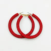 Rainbow Crystal Hoop Earrings