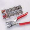 Snap Button Kit with Pliers – 100 Sets of Metal Fasteners for Sewing and Crafts