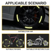 Multicolor Reflective Wheel Hub Stickers for Cars and Motorcycles