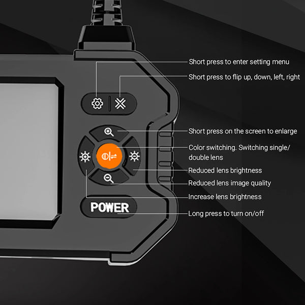 4,3" HD wasserdichte Inspektions-Borescope-Kamera