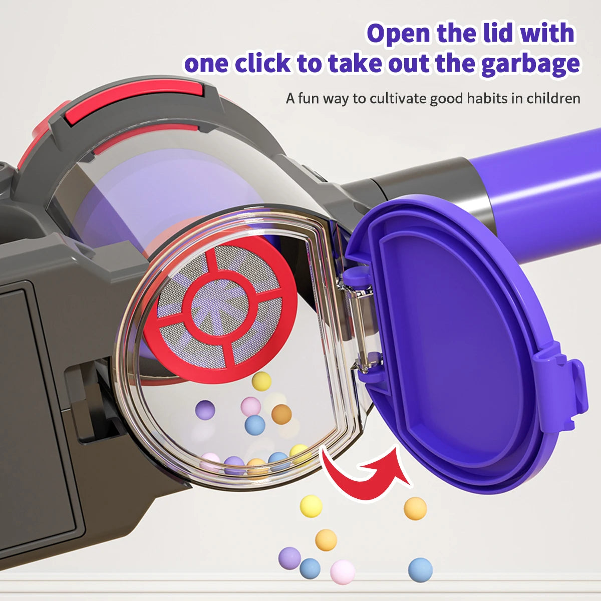 3-in-1 Electric Cleaning Playset for Kids with Storage Rack