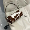 Vintage Y2K Vegetable-Tanned Leather Cylinder Bag