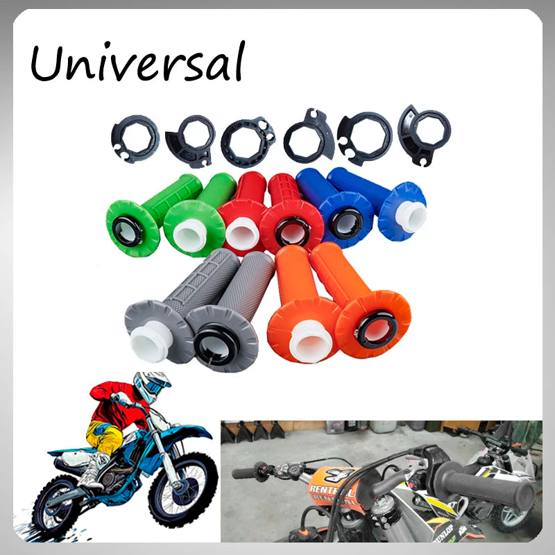 Universal 22mm Lock-On Handlebar Grips for Dirt Bikes & Motorcycles