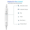 White in-line control device for USB-C wired earphones with an inline microphone
