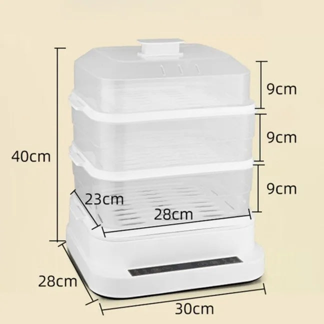 Multi-Layer Electric Food Steamer with Timer