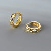 Boucles d'oreilles créoles géométriques en argent sterling 925