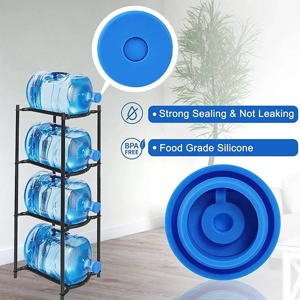 Spill-Resistant Silicone Water Jug Cap for 3 & 5 Gallon Bottles