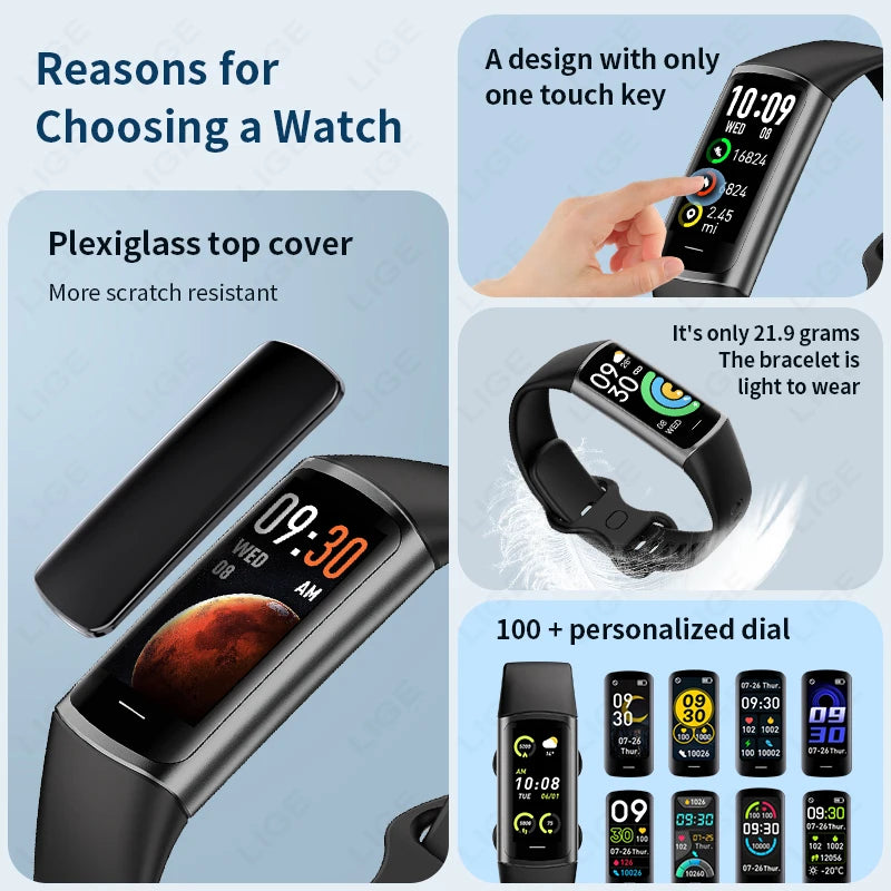 Reloj Rastreador de Fitness Multifunción