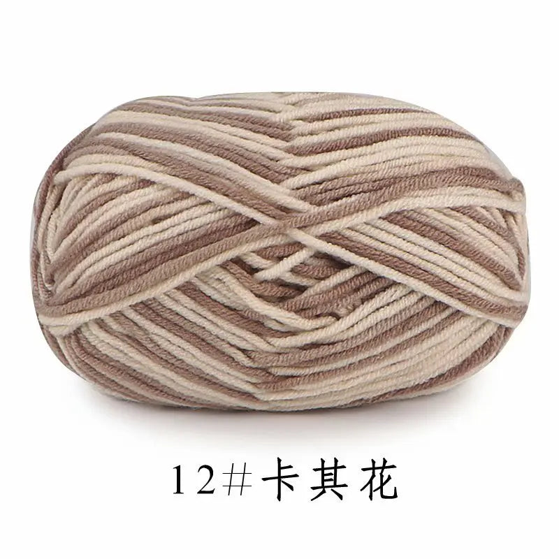 Section-Dyed Milk Cotton Yarn for Knitting and Crochet