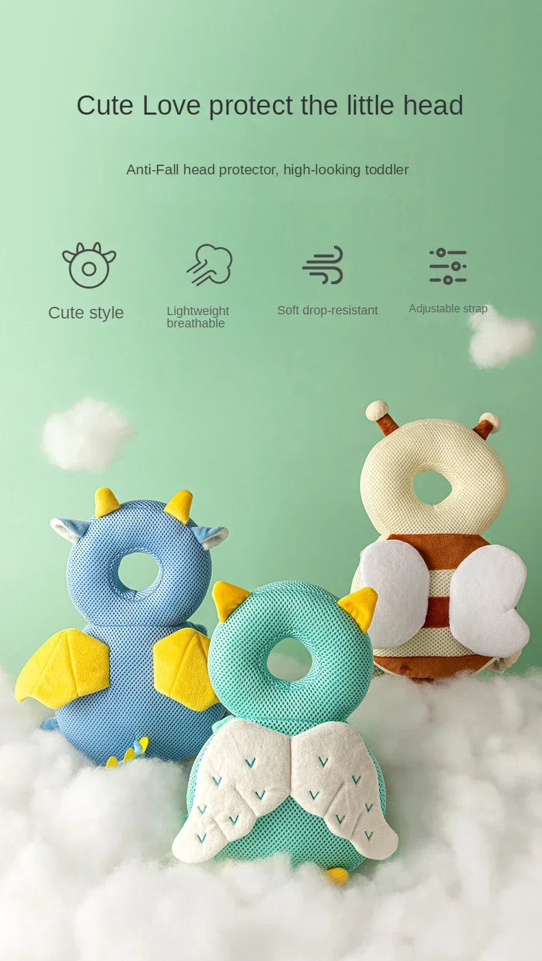 Baby Head Protector Cushion Backpack – Anti-Fall Safety Pillow for Toddlers
