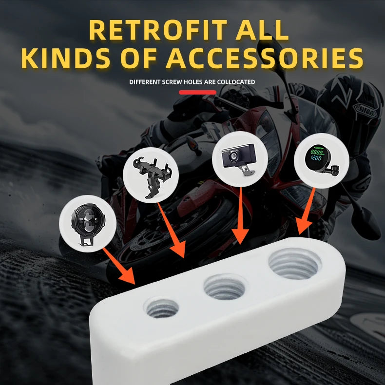Motorcycle Handlebar Extension Clamp with Signal Light Mounts