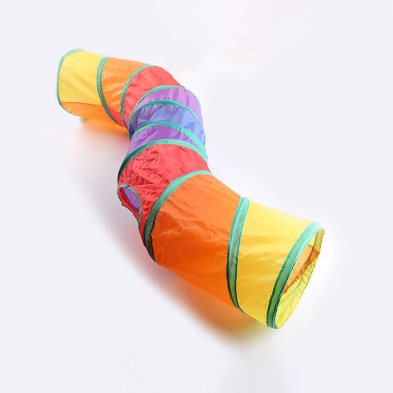 Foldable Interactive Cat Tunnel with Crinkle Sound