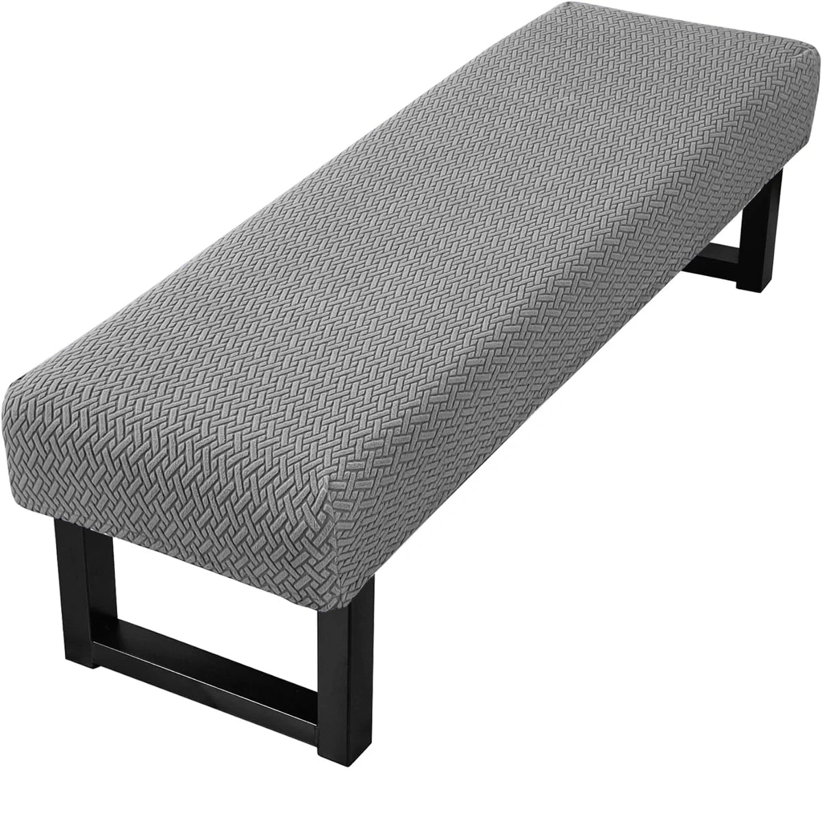 Stretch Jacquard Bench Cover – Modern, Washable Slipcover for Living Room Seating