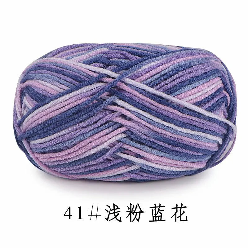 Section-Dyed Milk Cotton Yarn for Knitting and Crochet