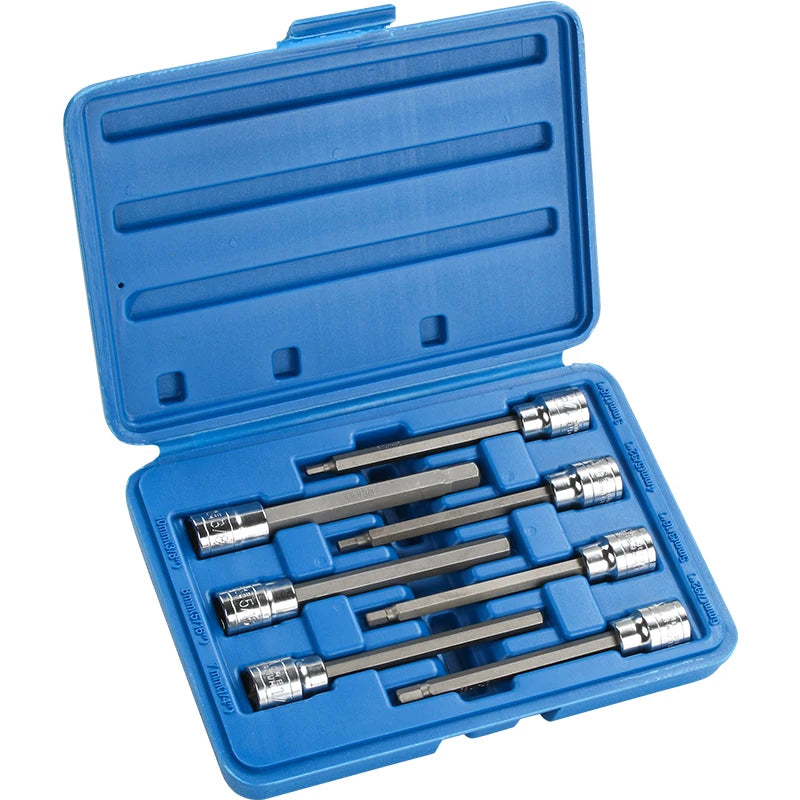 7-Piece Hex Bit Socket Set with 3/8" Square Drive