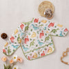 Waterproof Long-Sleeve Baby Bib with Catch-All Pocket