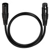 Cable de audio profesional negro de 3 pines XLR enrollado y listo para usar