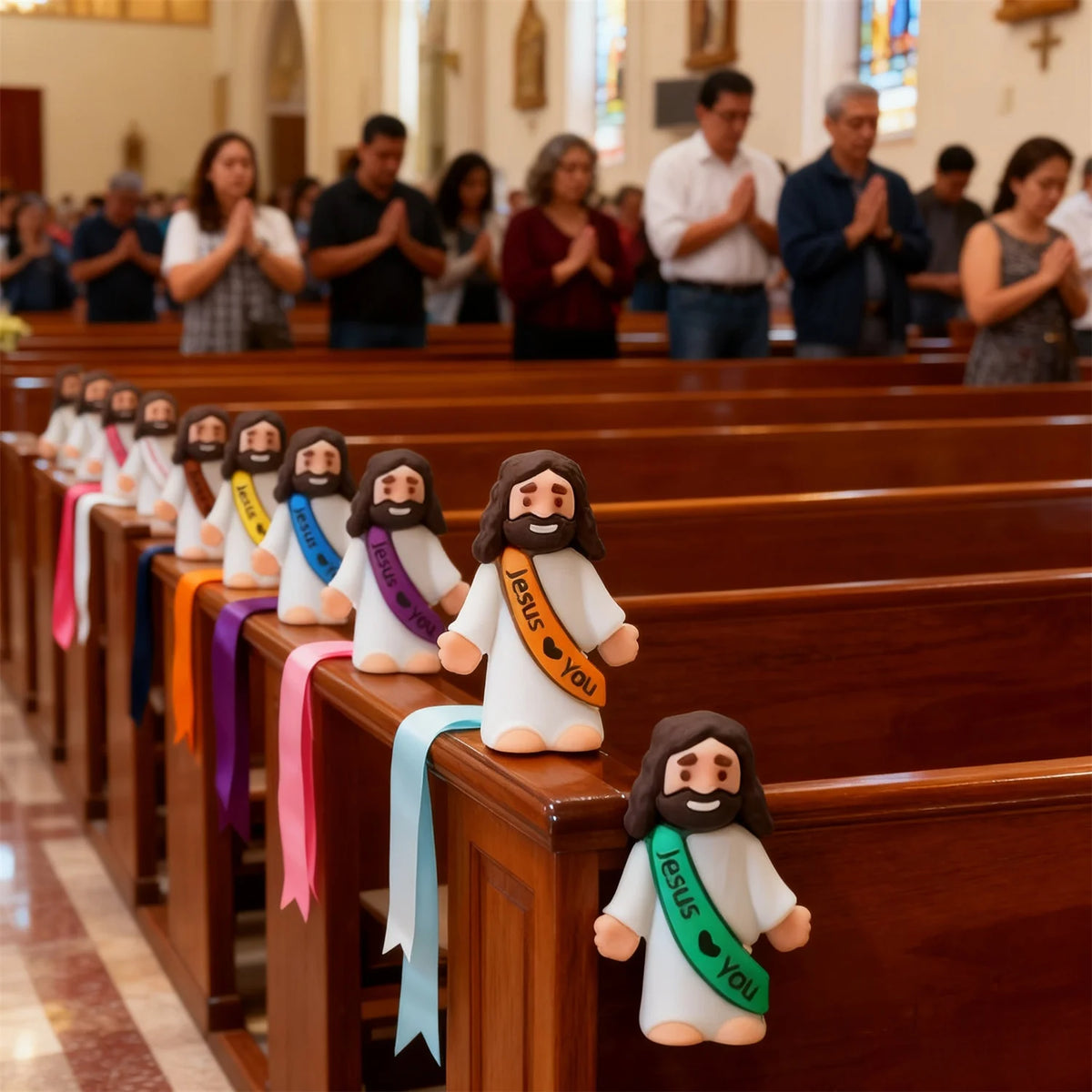 Mini Religious Figurine Set for Christmas and Easter Decor