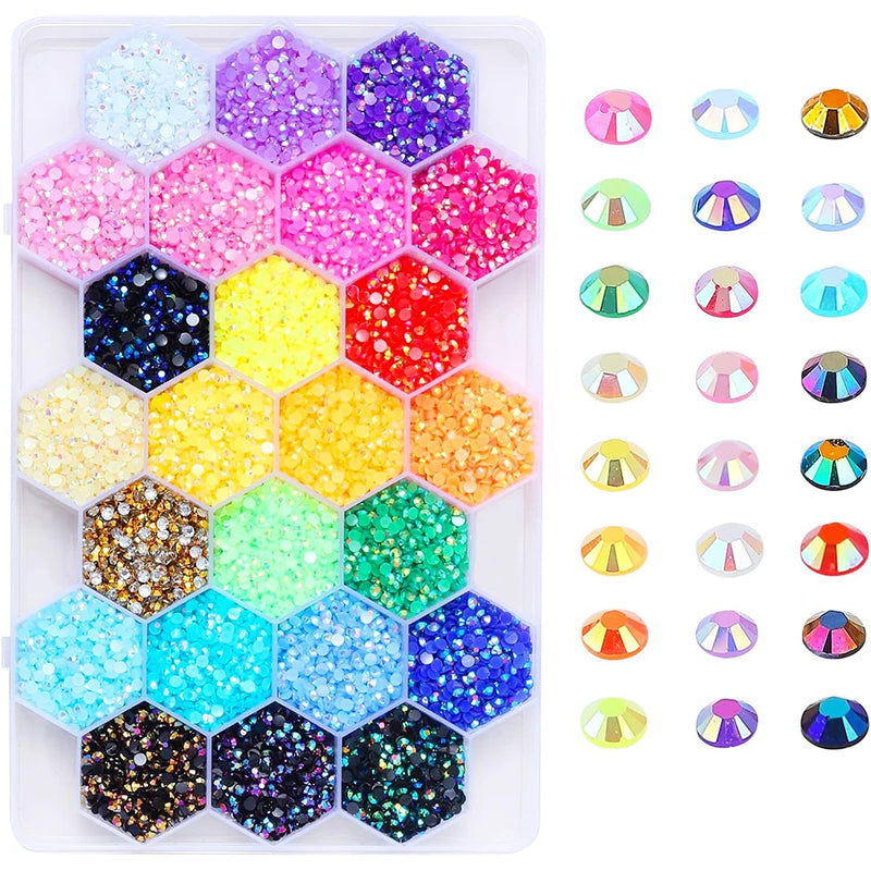 24-Color DIY Resin Rhinestone Kit