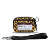 Checkered Card Case Wallet with Detachable Keychain and ID Window