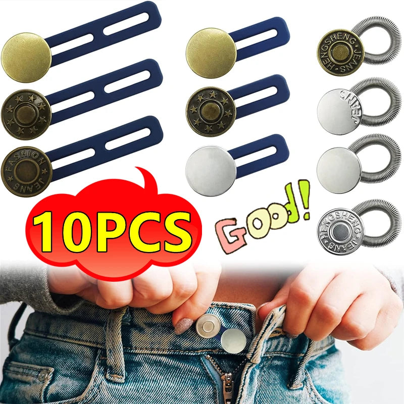 Metal Waistband Extender Buttons for Jeans and Pants