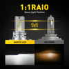 Comparison of 1:1 RAIO Auxito LED and Halogen light positions.
