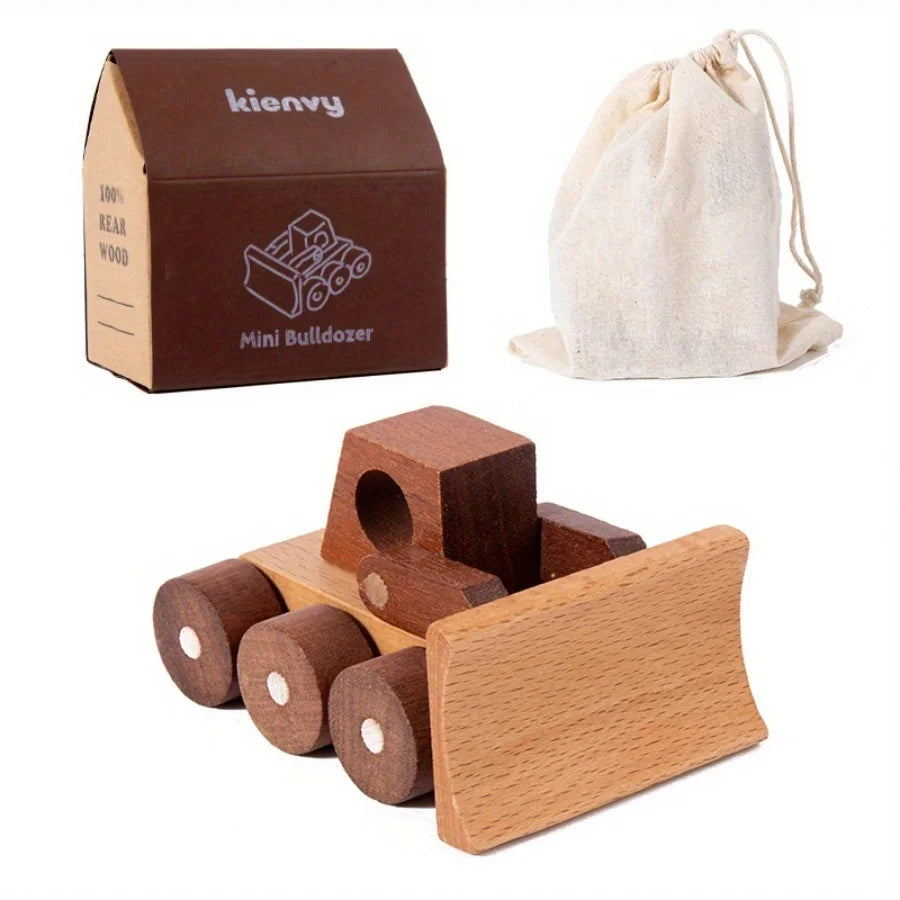 Wooden Engineering Vehicle Toy Set (11 Pieces)