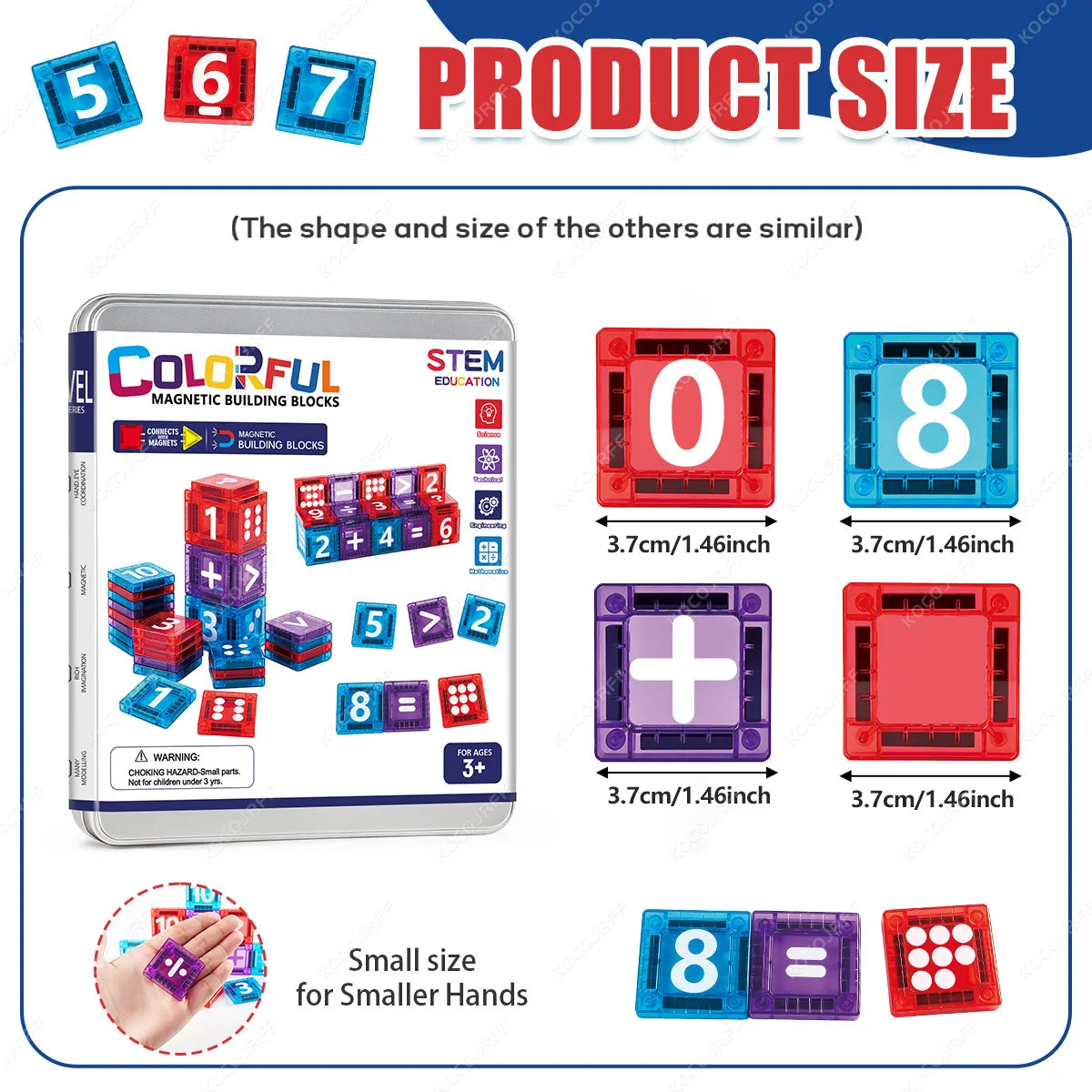 Magnetic Building Tiles for Early Math Learning